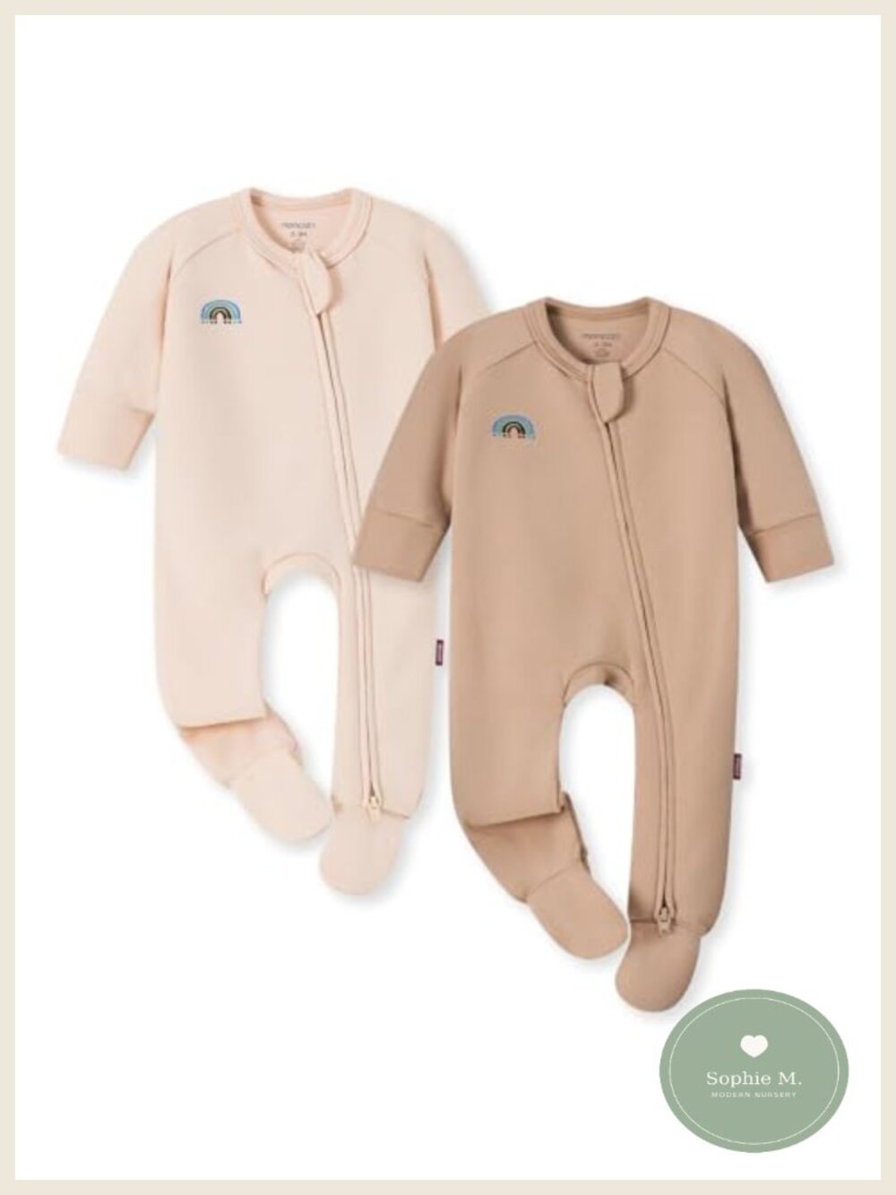 Baby Pajamas with Temp-Sensing Label, 0-24M Footed Sleepers, Soft Romper